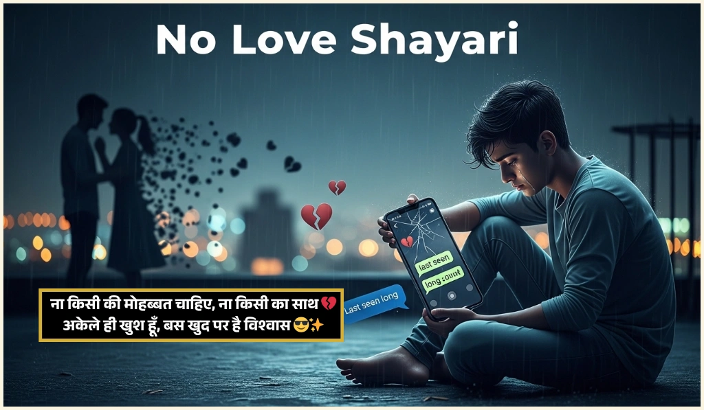 No Love Shayari