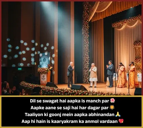 Anchoring Welcome Shayari for Guest in English