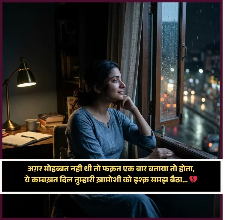 Two Line Khamoshi Shayari