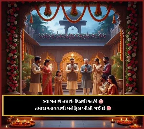 Welcome Shayari in Gujarati